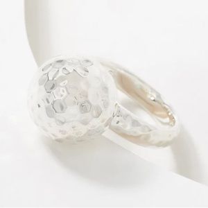 🆕 JAI Sterling Silver Hammered Ball Ring